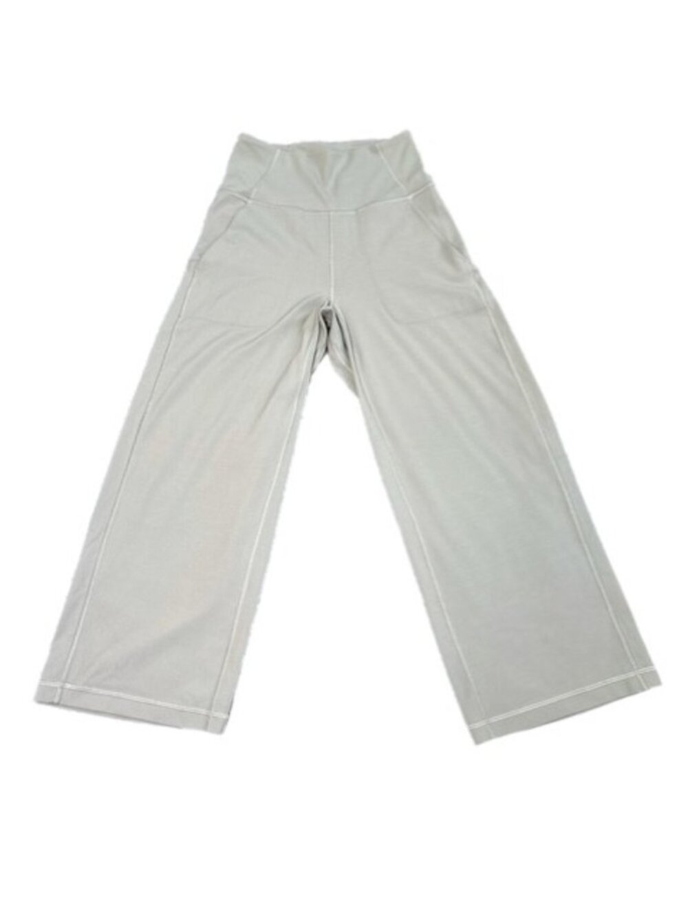 Lululemon Wide Leg Pants Sweats Light Gray Pockets Size 2 Excellent Condition!